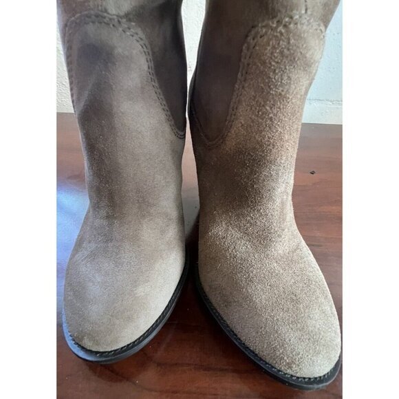 Vince Camuto Tan Brown Suede Braden High Slouch Boots Women Size 5.5 B - Picture 5 of 10
